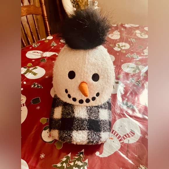 Holiday Time Snowman Sherpa Hat Christmas Accessory - Picture 1 of 5
